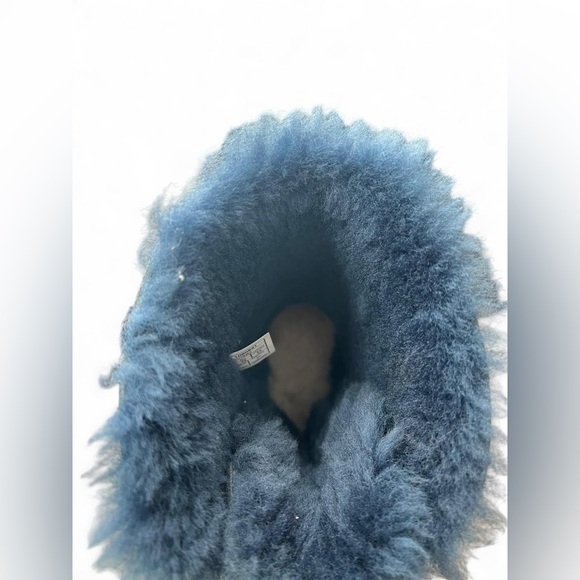 Ugg Women’s Size 7 Bailey Bow II Striped Navy Excellent - Picture 7 of 8